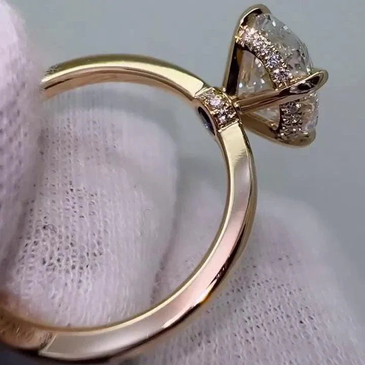 2.70 TCW Lab Grown Diamond Engagement Ring | Triple Pavé Halo Design | IGI Certified 