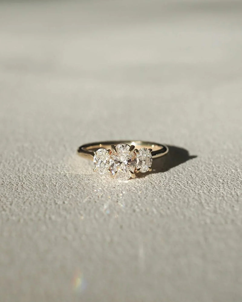 2ct Oval Three Stone Lab Grown Diamond Ring Luxurious diamond Ring, Wedding Ring, Anniversary and Promise Ring For Her
