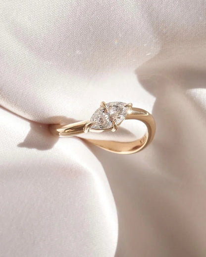 2ct Pear Cut Lab Grown Diamond Ring Classic Engagement ring, Anniversary Gift and promise ring for Her 
