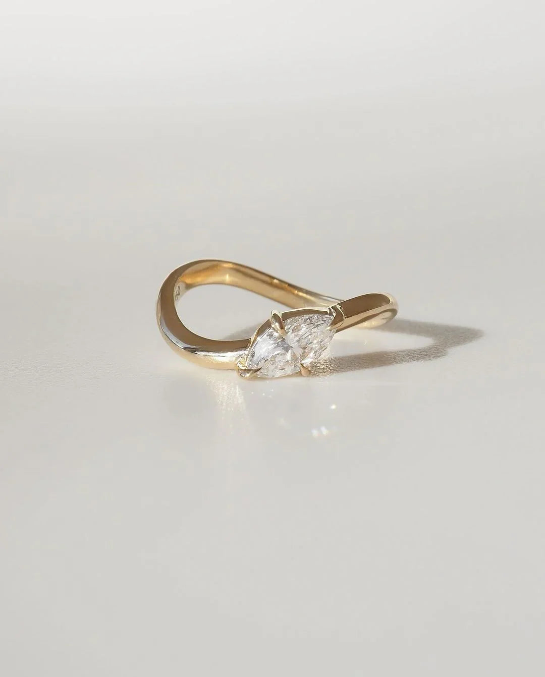 Pear cut lab grown diamond engagement ring, classic solitaire bridal ring, anniversary gift for her, promise ring, elegant wedding jewelry