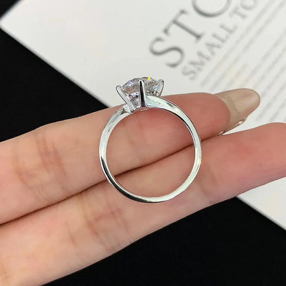2ct Round Lab Grown Diamond Engagement Ring | Modern Bypass Setting | IGI Certified 