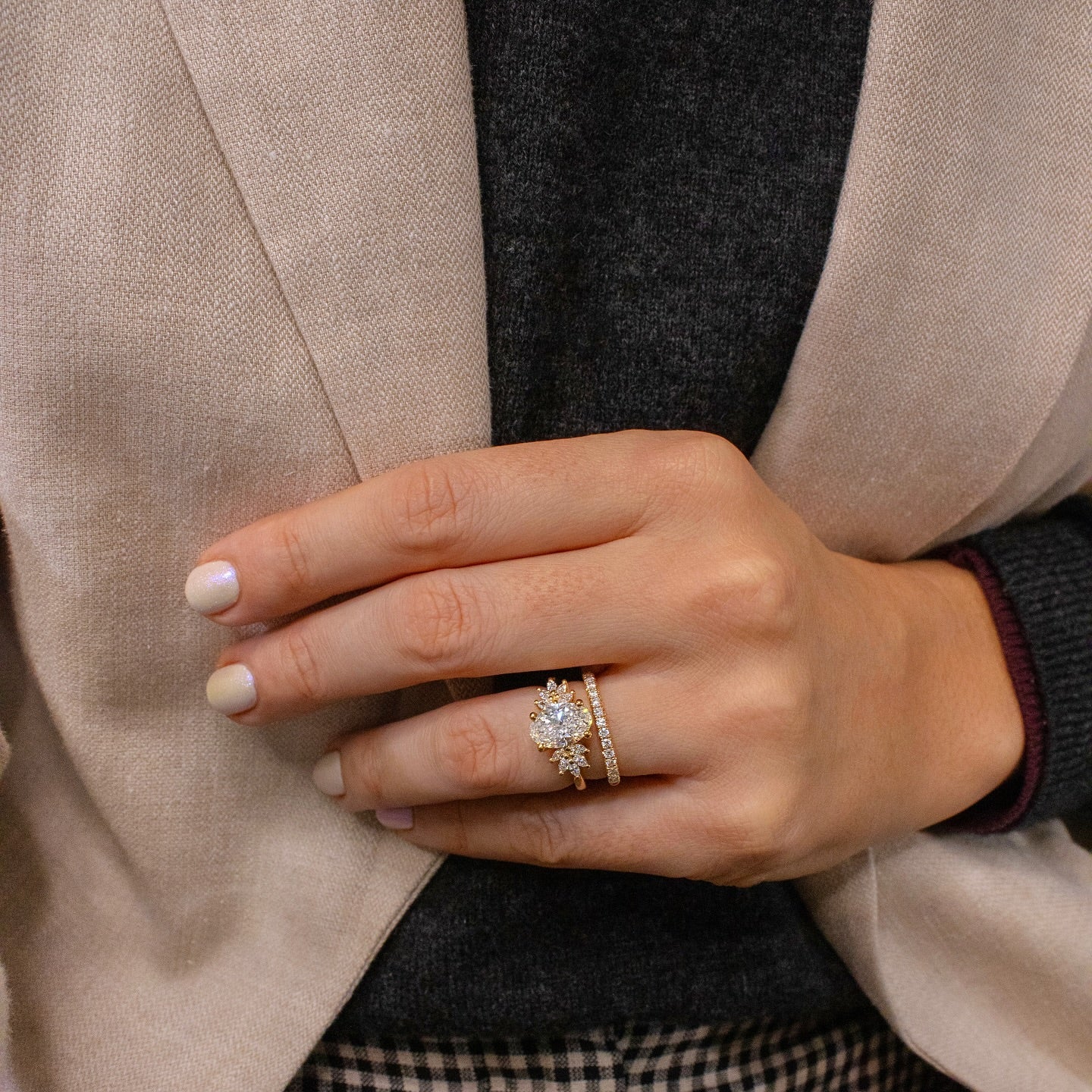 3.5ct Oval Cut Lab Grown Diamond Ring With Anastasia Setting Luxurious Engagement Ring and Wedding ring, Anniversary Gift For Women