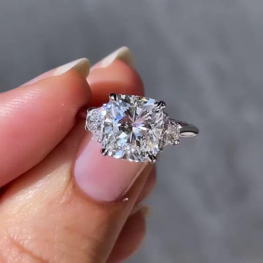 3.00 TCW Cushion Lab Grown Diamond Engagement Ring | Promise Ring for Women | IGI Certified 