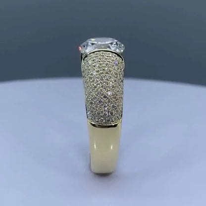 3.00TCW Men's Round Lab Grown Diamond Engagement Ring for Men | Tension Pave Setting | IGI Certified 