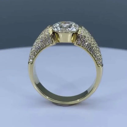3.00TCW Men's Round Lab Grown Diamond Engagement Ring for Men | Tension Pave Setting | IGI Certified 