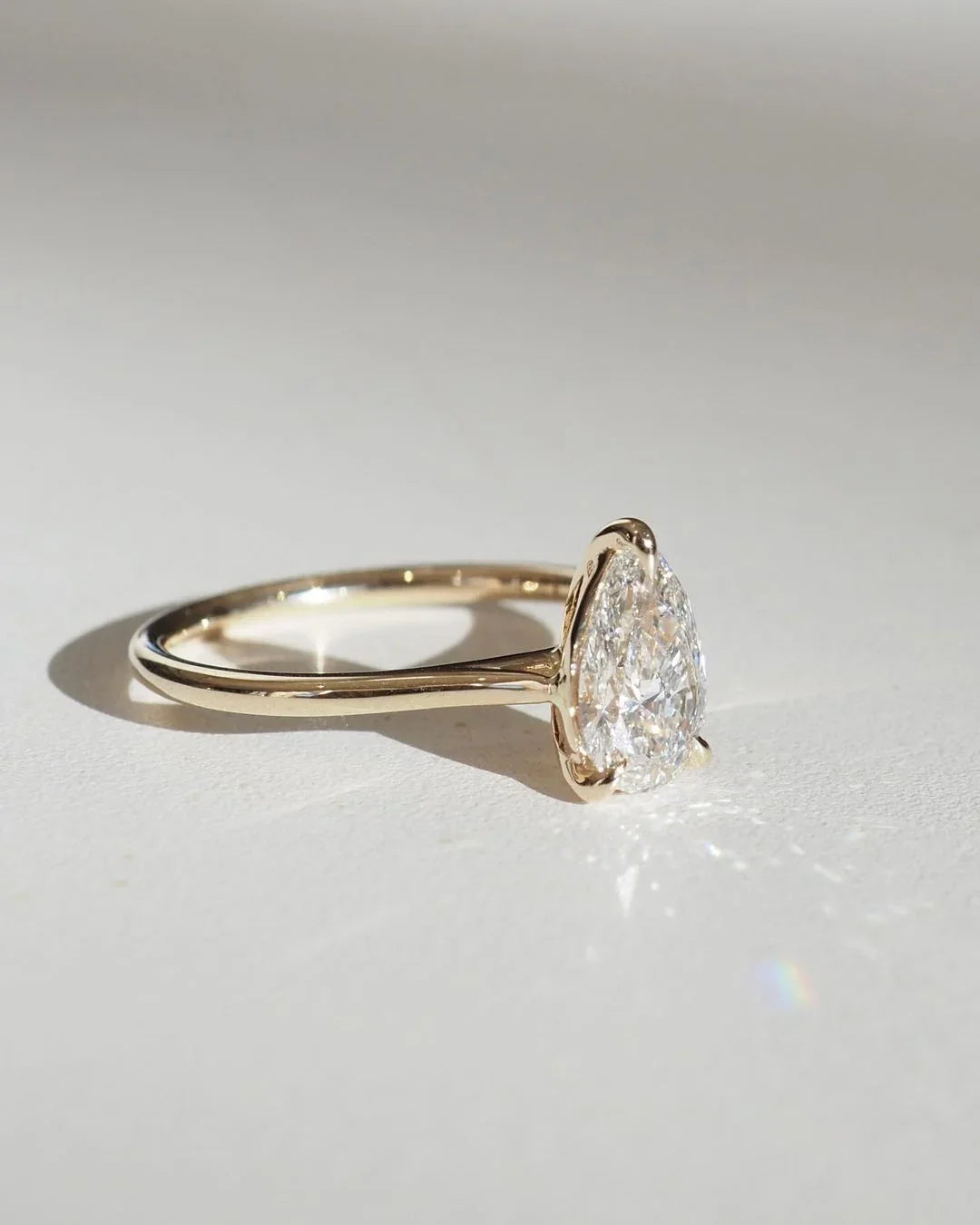 3.00 CT pear shaped lab grown diamond ring, classic solitaire engagement ring, IGI certified diamond, fine jewelry, proposal ring for women