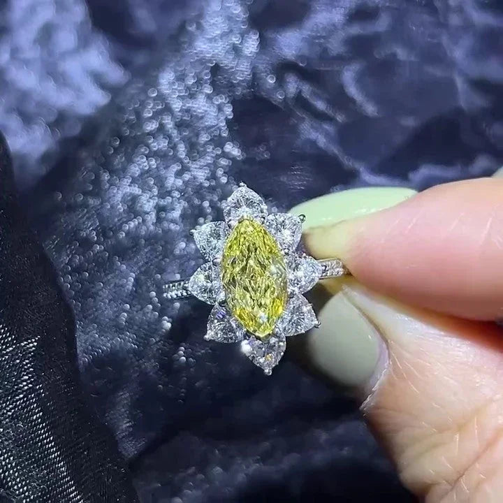 3.30 tcw fancy blue oval lab grown diamond engagement ring hidden halo IGI certified bridal jewelry wedding ring luxury gift for her women