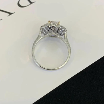 3.50 TCW Fancy Pink Cushion Lab Grown Diamond Engagement Ring | Double Halo Ring | IGI Certified 
