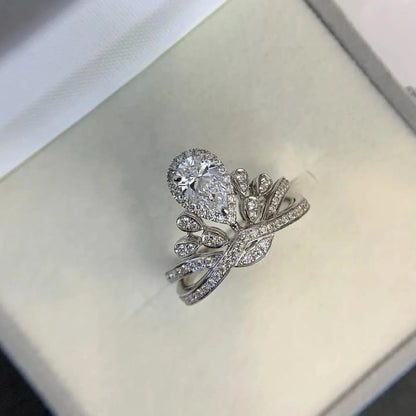 3.50 TCW Pear Lab Grown Diamond Engagement Ring | Halo & Side Stones | IGI Certified 
