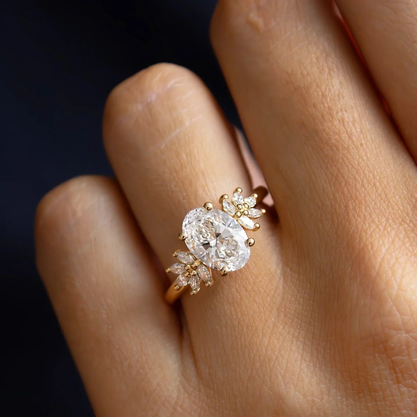 3.50ct Oval Cut Lab Grown Diamond Ring With Anastasia Setting Luxurious Engagement Ring and Wedding ring, Anniversary Gift For Women 