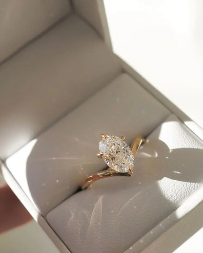 3.50ct oval solitaire lab grown diamond ring IGI certified minimalist engagement wedding ring classic bridal jewelry marriage gift for her women