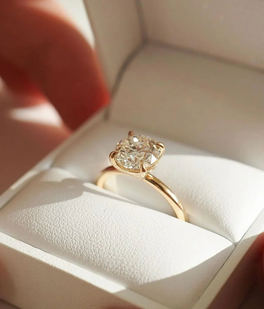 3.50ct round cut lab grown diamond engagement ring IGI certified solitaire setting luxury bridal ring wedding jewelry sustainable fine jewelry women