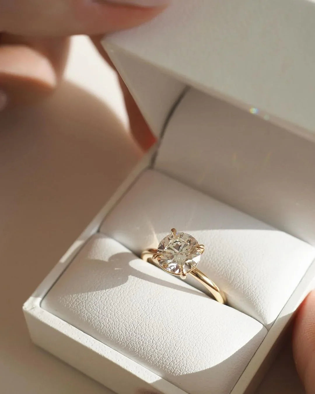 3.50ct round lab grown diamond solitaire ring IGI certified engagement wedding ring classic bridal jewelry luxury sustainable diamond ring for women