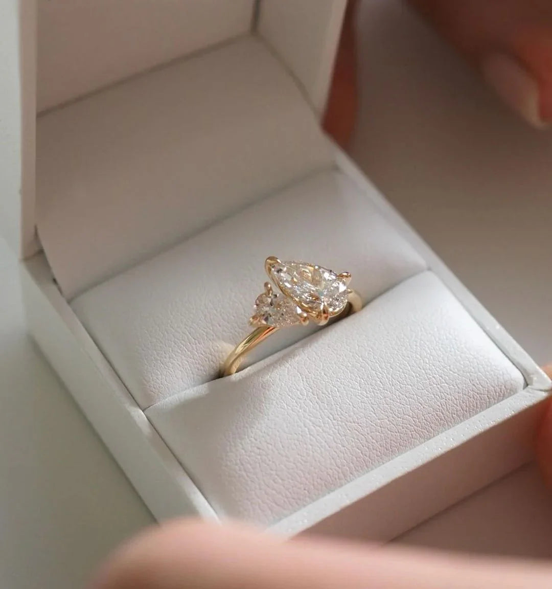 3.50tcw Duet Pear Cut Toi Et Moi Lab Grown Diamond Ring Luxurious diamond Ring, Wedding Ring, Anniversary and Promise Ring For Her 