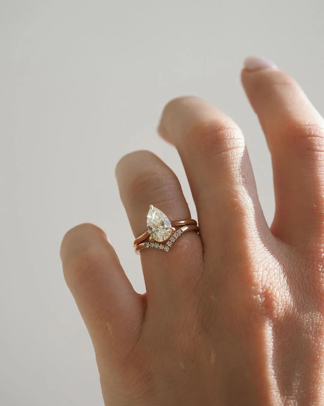 3.5ct pear solitaire lab grown diamond ring three claw IGI certified luxury engagement wedding ring bridal jewelry anniversary gift sustainable for women
