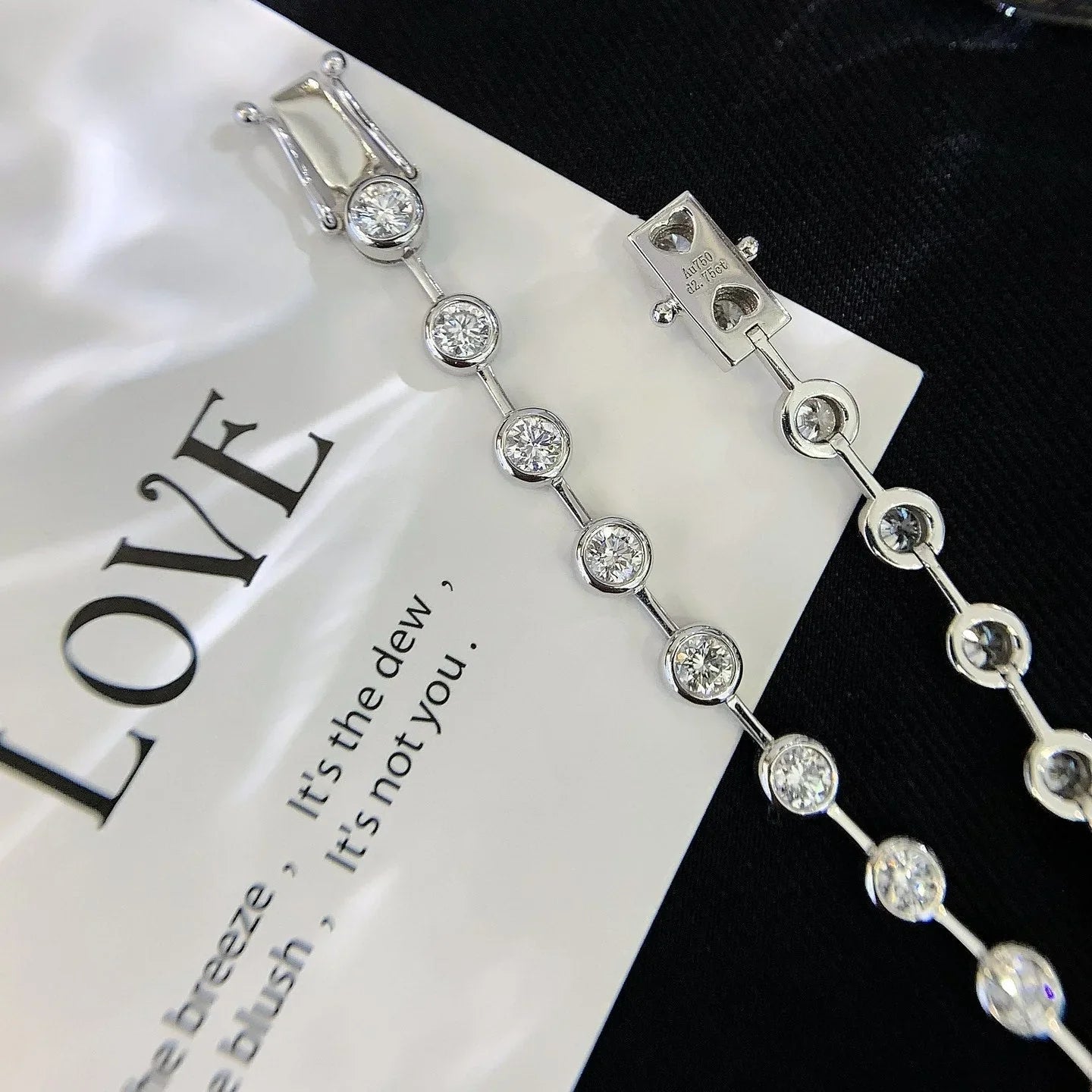 3.60tcw Round Lab Diamond Bezel Tennis Bracelet | White Gold | D-E-F VVS–VS | IGI Certified 