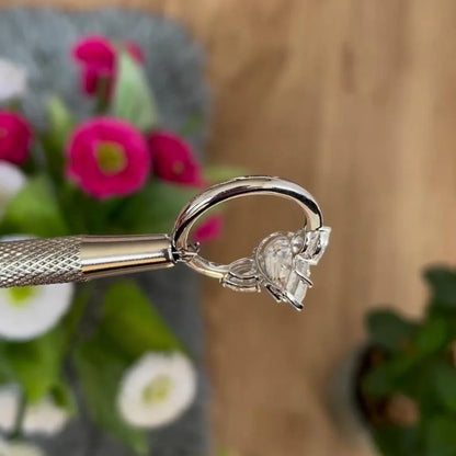 3.90 TCW Pear Lab Grown Diamond Engagement Ring | Multi-Stone Ring | IGI Certified 