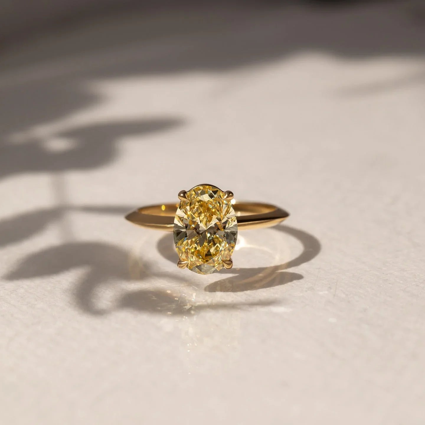 3ct oval cut solitaire lab grown diamond ring fancy color IGI certified minimalist engagement ring wedding ring marriage gift for her luxury ring