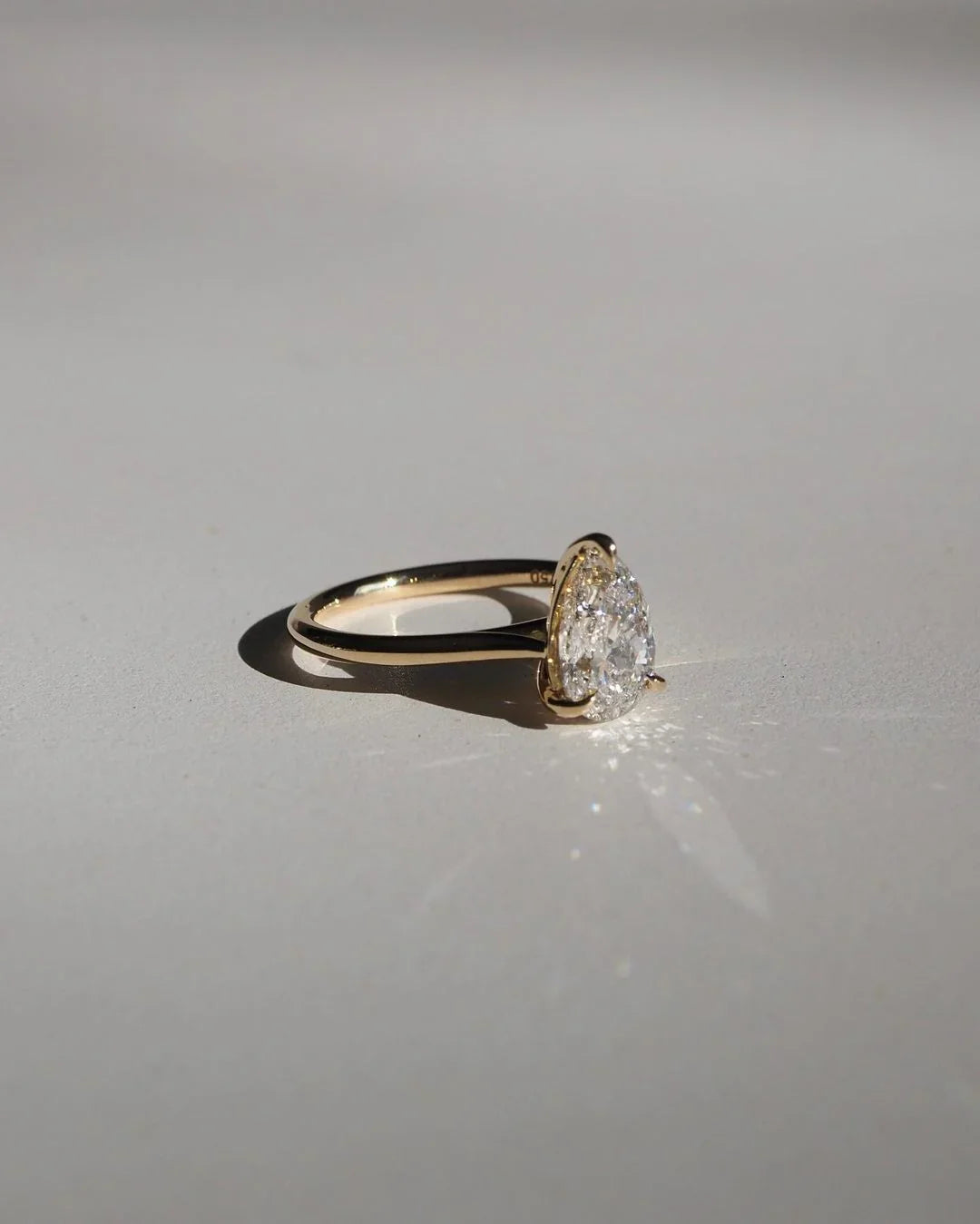 3ct pear cut lab grown diamond ring IGI certified engagement wedding ring luxury bridal gift anniversary ring fine jewelry for her women