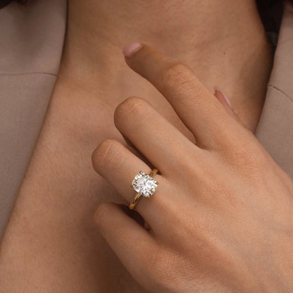 4.0 CT cushion lab grown diamond ring wedding engagement promise ring for her luxury bridal anniversary jewelry IGI certified elegant ring