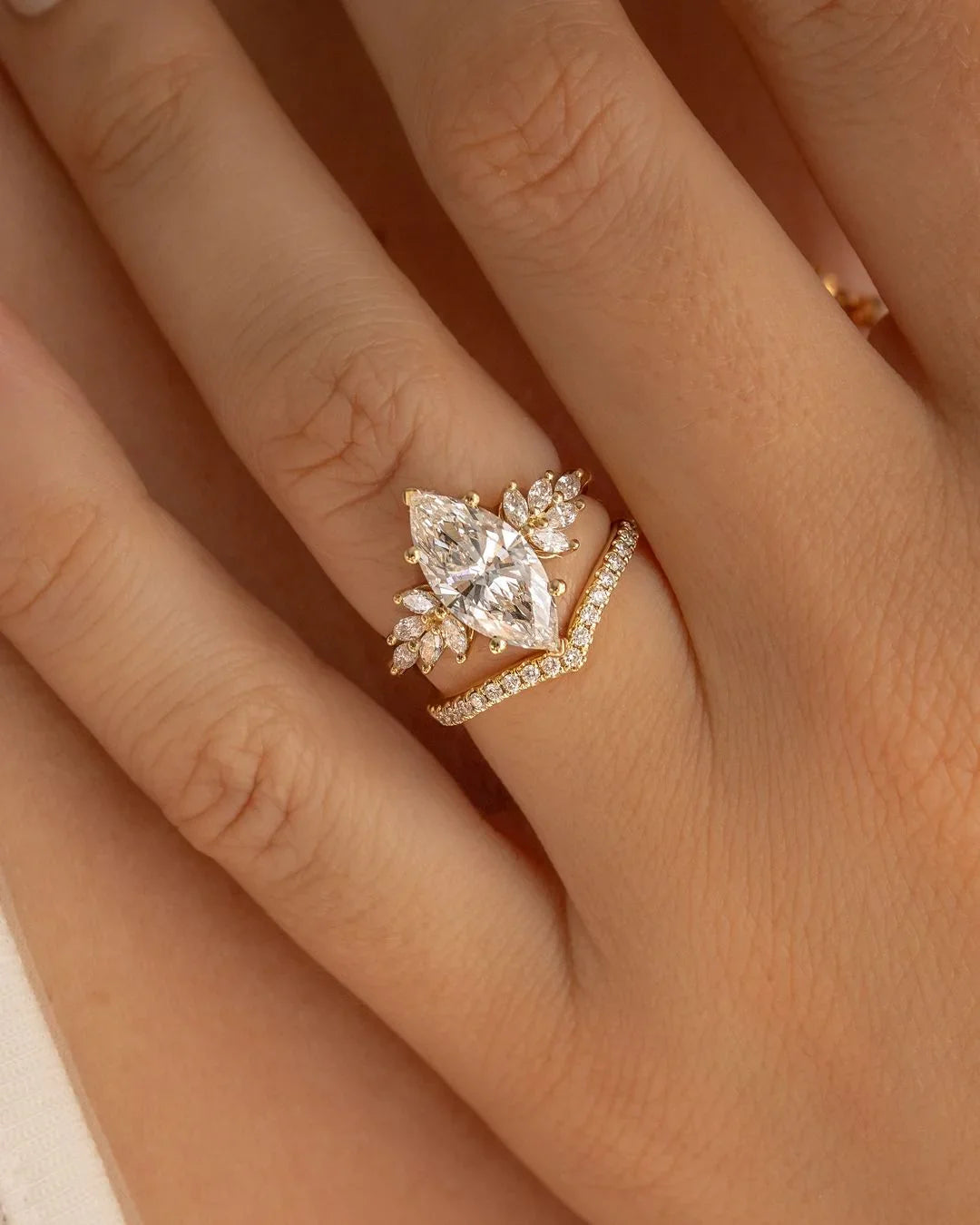 4.0 CT marquise lab grown diamond ring IGI certified Anastasia setting engagement wedding anniversary gift for her luxury elegant jewelry ring