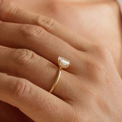 4.0 CT oval lab grown diamond ring IGI certified hidden halo engagement ring classic minimalist wedding bridal gift for her elegant jewelry ring