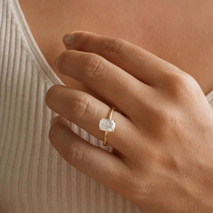 luxury 4.0ct oval cut lab grown diamond engagement ring hidden halo minimalist style wedding ring marriage gift for her elegant bridal jewelry piece