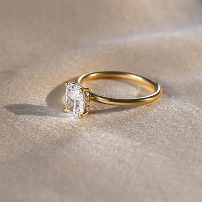 4.0 CT oval cut hidden halo lab grown diamond engagement ring IGI certified minimalist classic wedding bridal marriage gift for her elegant jewelry ring