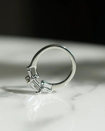 4.50TCW Asscher Lab Grown Diamond Engagement Ring | Double Prong Setting | IGI Certified 