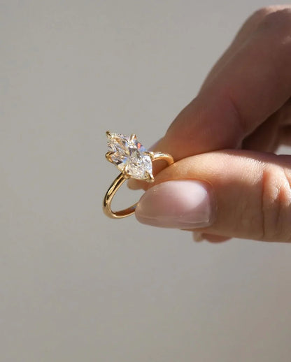Exquisite 4ct marquise cut diamond solitaire ring, lab grown bridal ring, anniversary gift, wedding jewelry for women