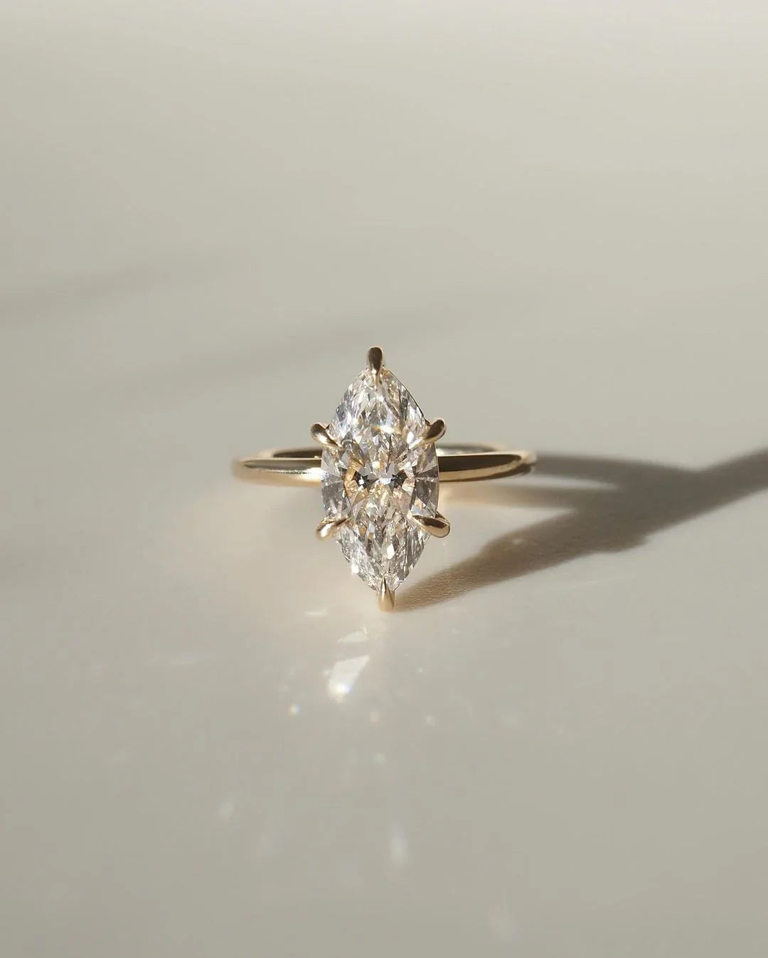 4ct Marquise Cut Lab Grown Diamond Solitaire Ring Exquisite Anniversary Ring for Women Engagement, Wedding, and Promise Ring 