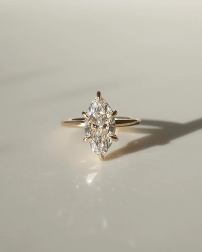 4ct Marquise Cut Lab Grown Diamond Solitaire Ring Exquisite Anniversary Ring for Women Engagement, Wedding, and Promise Ring 