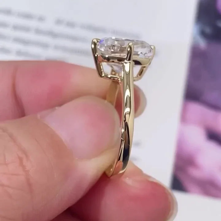 5.00 CT Cushion Lab Grown Diamond Engagement Ring | Classic Solitaire Design | IGI Certified 