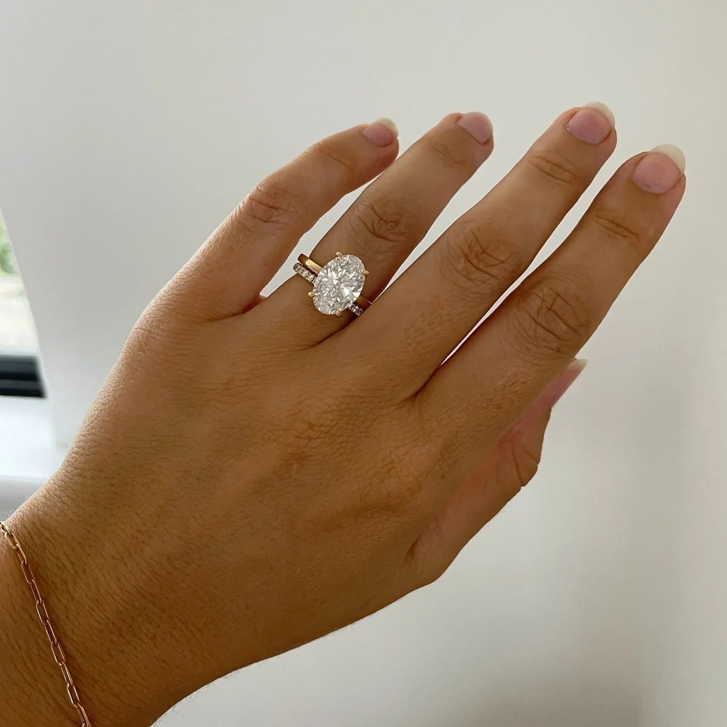 IGI style 5.0ct oval cut lab grown diamond engagement ring, hidden halo solitaire, anniversary ring, bridal wedding jewelry, gift for wife