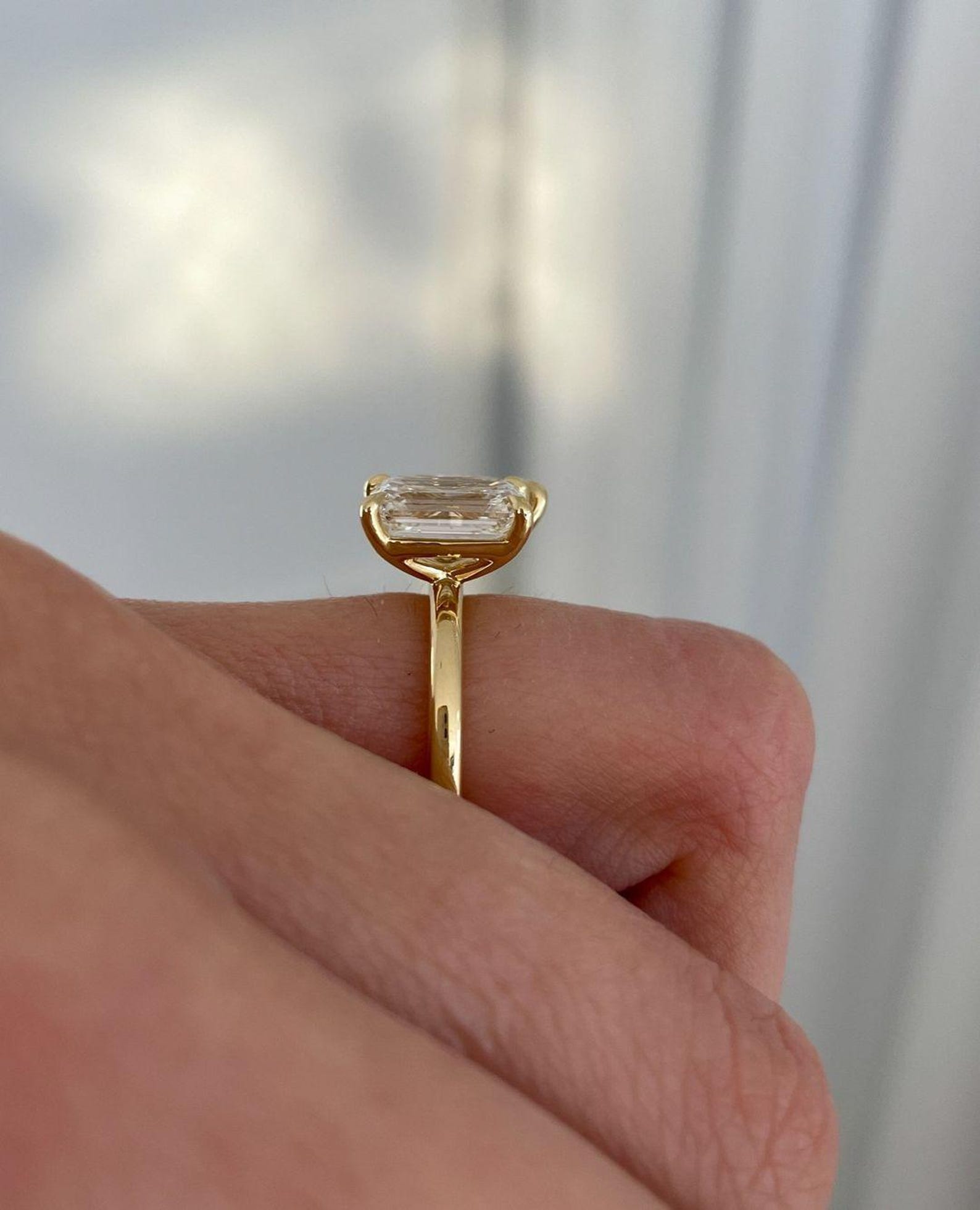 5.0TCW Pear and Emerald Cut Lab Grown Diamond Engagement Ring | Toi Et Moi Ring | IGI Certified 