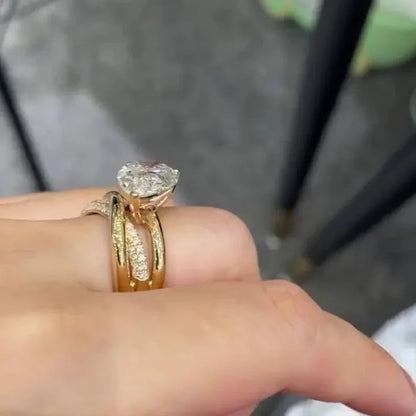 5.50 TCW pear lab grown diamond ring, elegant twist style engagement ring, IGI certified wedding jewelry, promise ring women