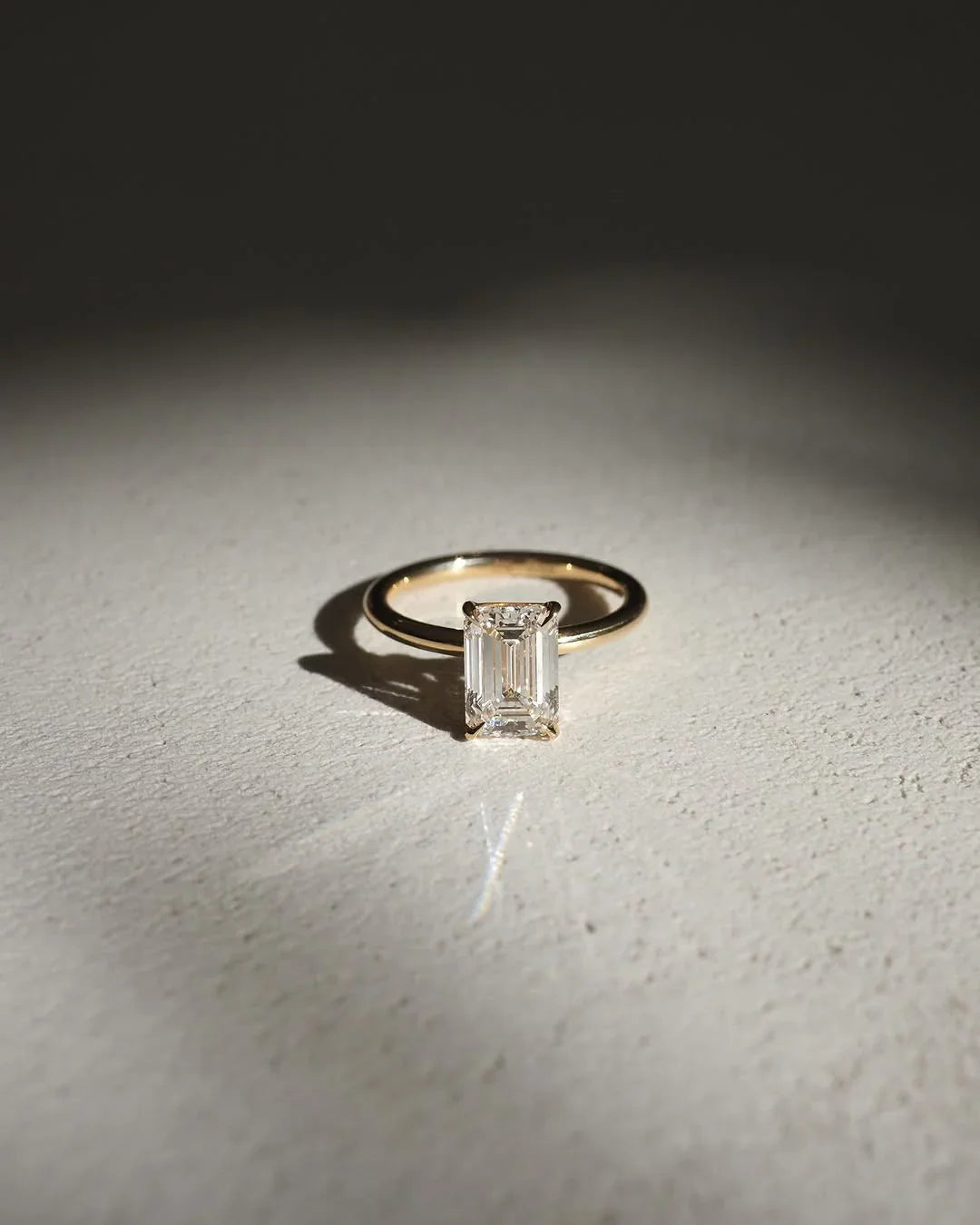 Classic Emerald Cut Lab Grown Diamond Solitaire Ring 5 CT Engagement Ring IGI Certified Elegant Anniversary Gift Promise Jewelry for Women