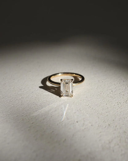 Classic Emerald Cut Lab Grown Diamond Solitaire Ring 5 CT Engagement Ring IGI Certified Elegant Anniversary Gift Promise Jewelry for Women