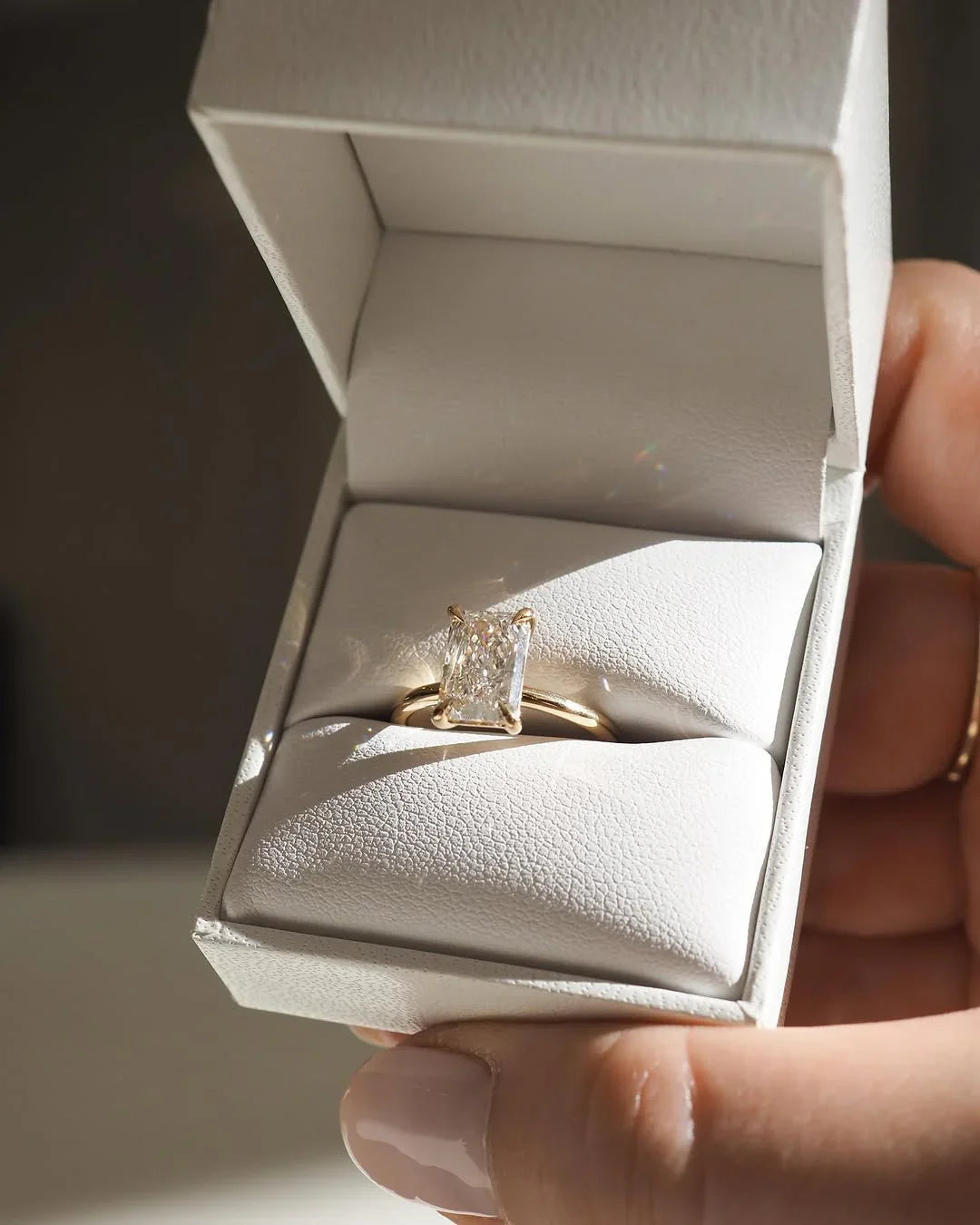 5ct Emerald Cut Lab Grown Diamond Solitaire Ring Classic Engagement ring, Anniversary Gift and promise ring for Her 
