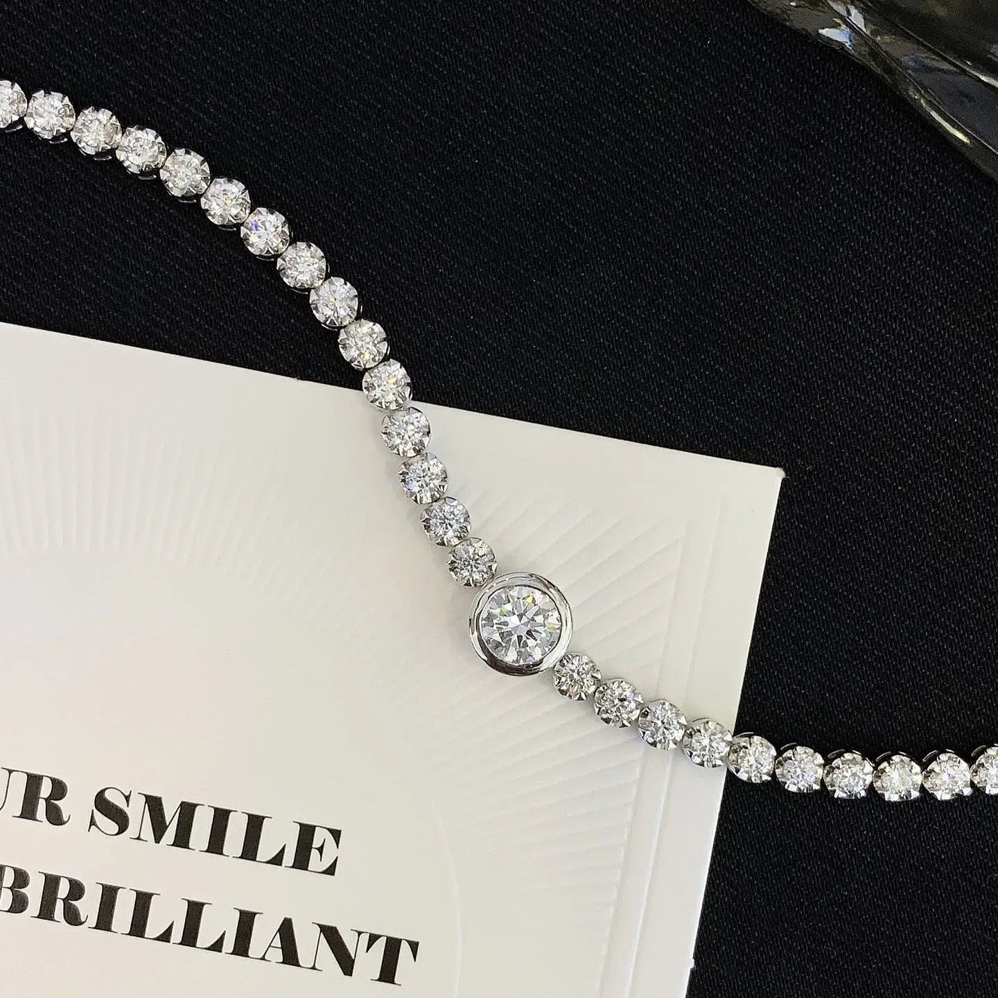 6.50tcw Round Lab Diamond Bezel Tennis Bracelet | DEF VVS–VS | IGI Certified | White Gold 
