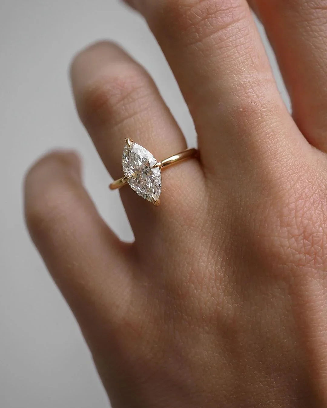 Timeless Marquise Cut 6 CT Lab Grown Diamond Solitaire Engagement Ring Luxury Wedding Ring Gift for Women IGI Certified Elegant Bridal Jewelry