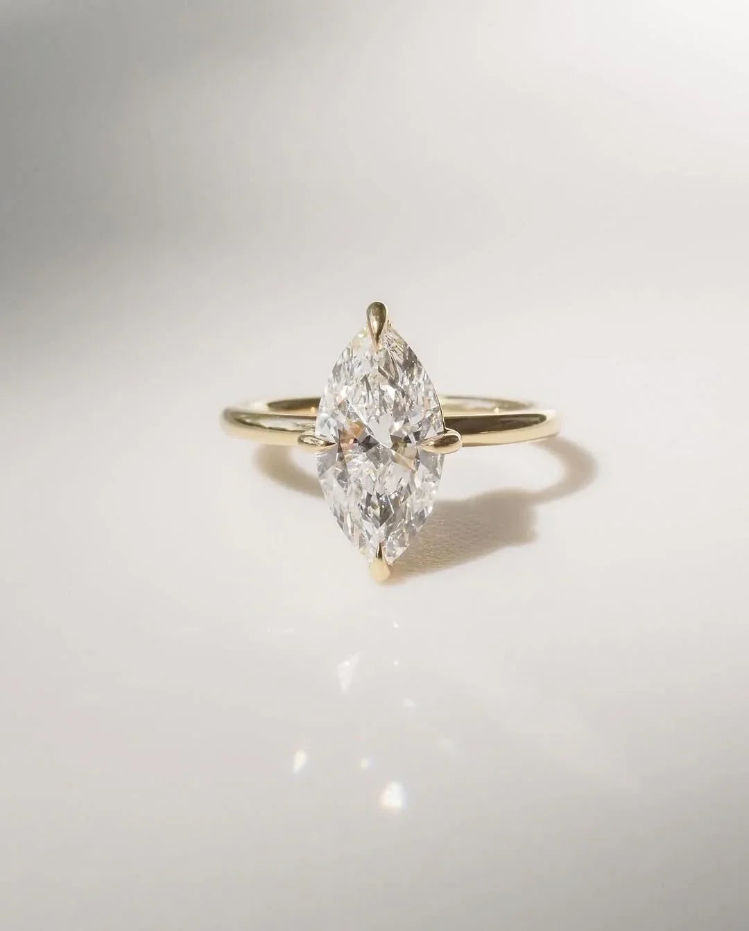 Marquise Cut Solitaire Lab Grown Diamond Ring 6 CT Classic Engagement Wedding Ring Timeless Gift for Her Women Luxury IGI Certified Jewelry