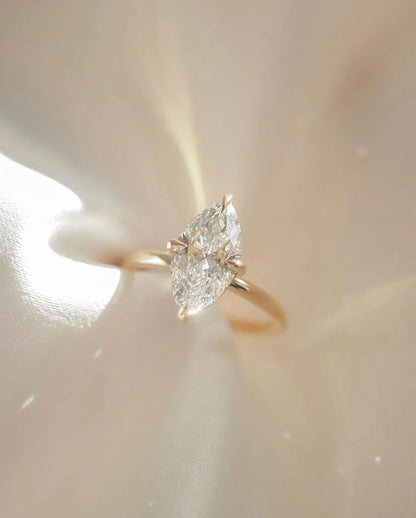 6ct Marquise Cut Solitaire Lab Grown Diamond Ring Timeless Diamond Engagement Ring Best Wedding Ring and Gift for Women 