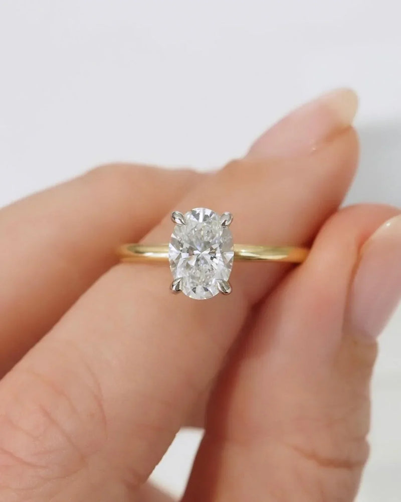 3ct Oval Cut Lab Grown Diamond Solitaire Ring Vintage-Inspired Wedding Ring, Engagement Ring, and Bridal Gift for Women