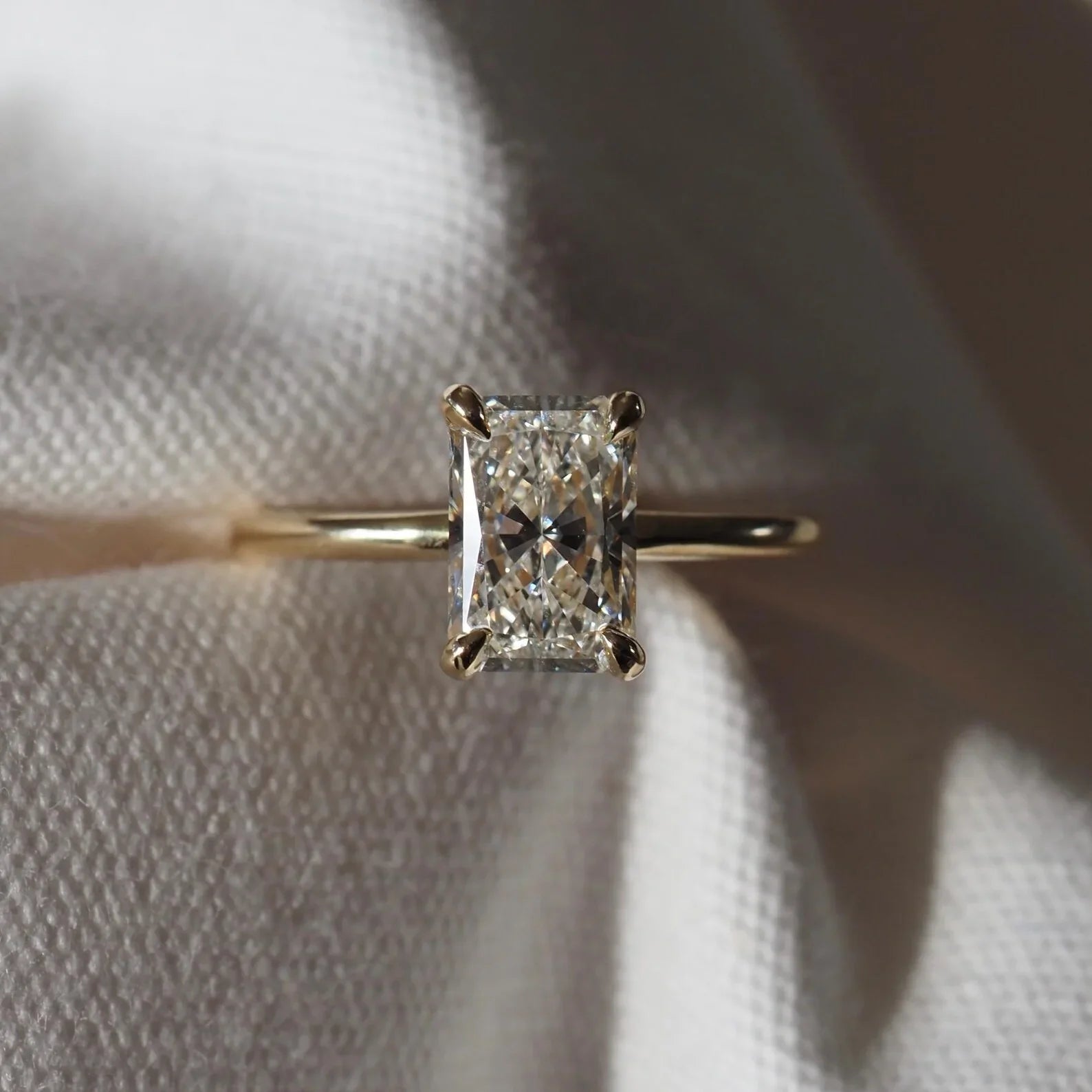 6ct Radiant Cut Solitaire Lab Grown Diamond Ring Exquisite Diamond Ring, Anniversary Ring, and Promise Gift for Her 