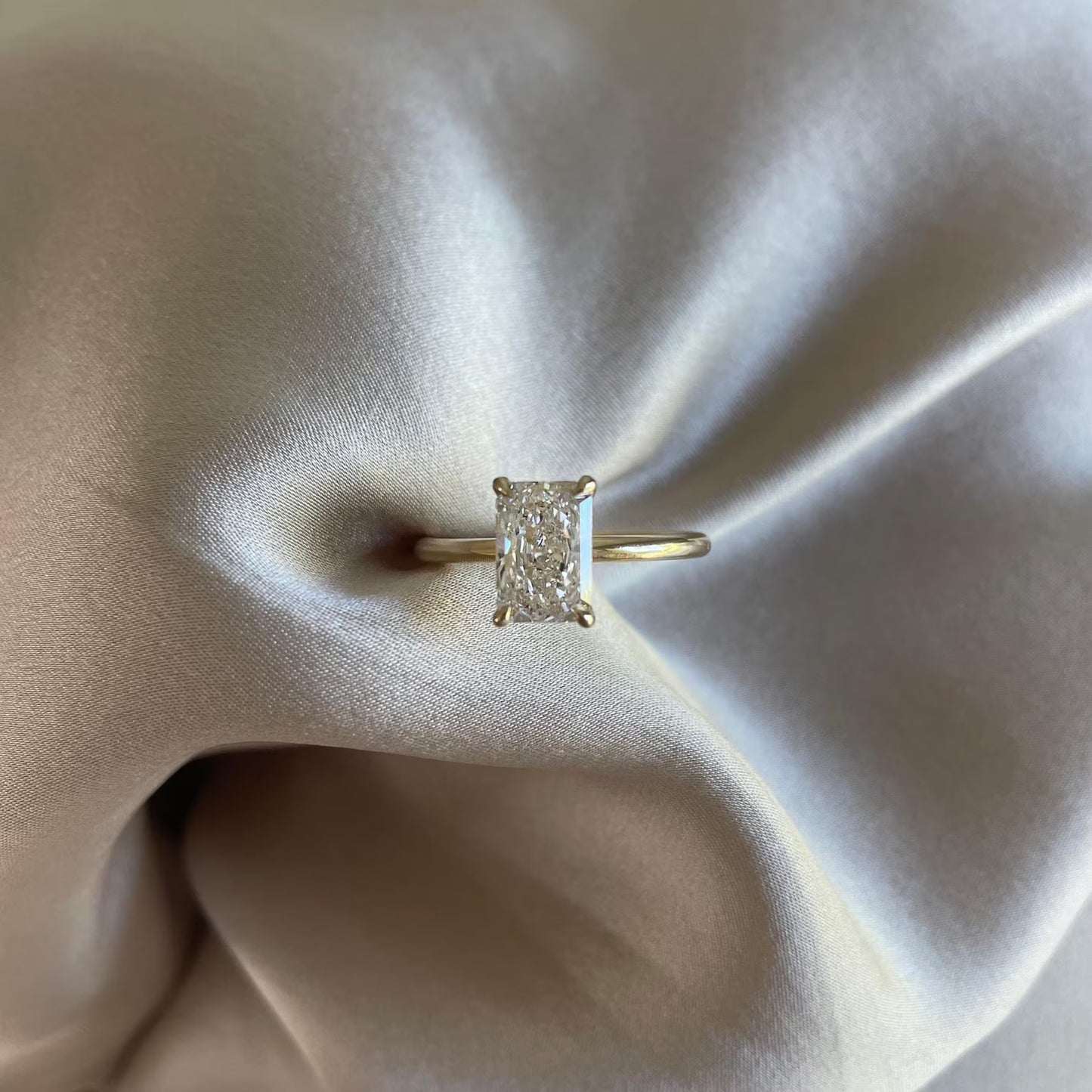 6ct Radiant Cut Solitaire Lab Grown Diamond Ring Exquisite Diamond Ring, Anniversary Ring, and Promise Gift for Her 