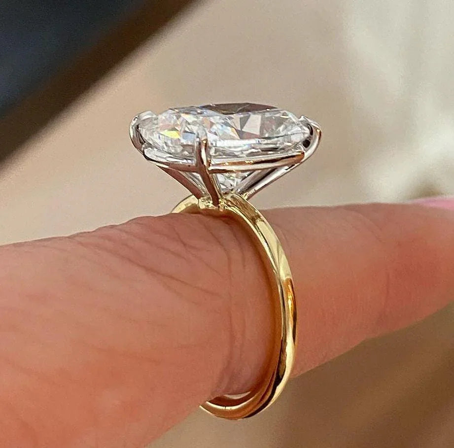 7.00 CT Cushion Lab Grown Diamond Engagement Ring | Solitaire Design | IGI Certified 