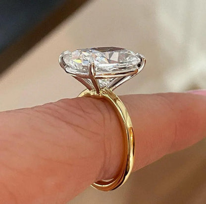 7.00 CT Cushion Lab Grown Diamond Engagement Ring | Solitaire Design | IGI Certified 