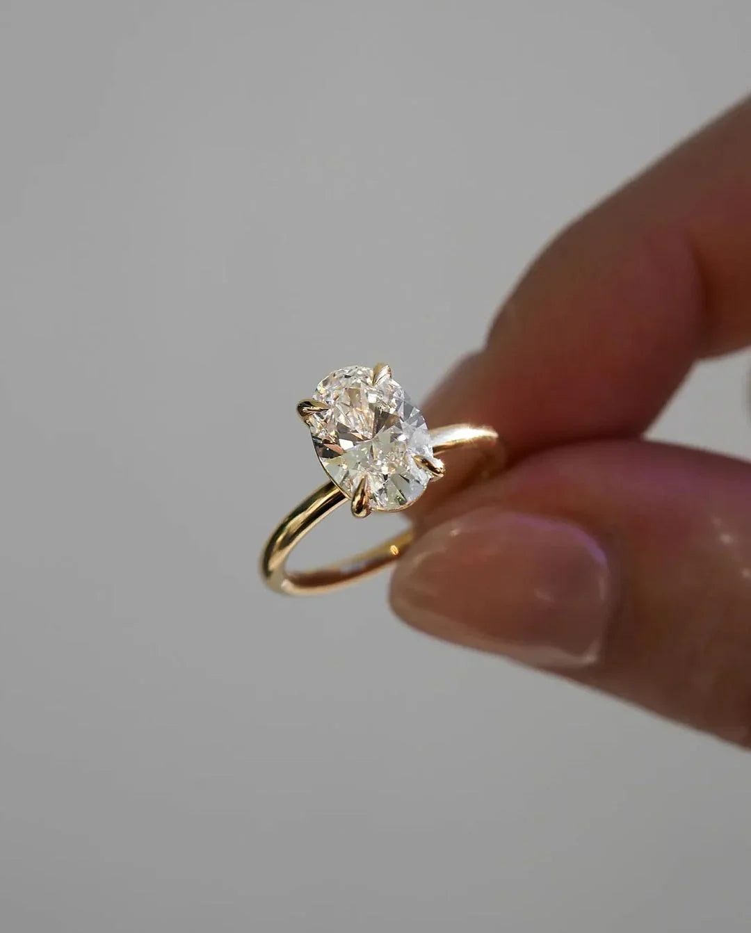 Luxury 7ct oval lab grown diamond engagement ring solitaire vintage inspired bridal wedding ring IGI style elegant gift jewelry for women