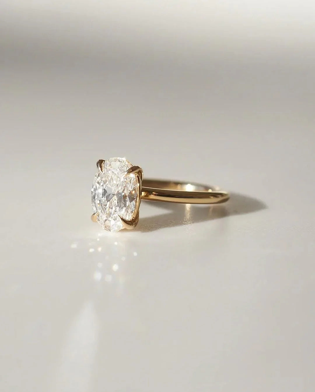 Oval cut 7ct lab grown diamond solitaire engagement ring vintage inspired wedding bridal ring IGI style luxury elegant gift for women jewelry
